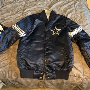 Authentic Dallas Cowboys Reversible Starter NFL Satin Jacket - Navy